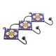 Navy Blue Yellow Leaf Tiles Hook